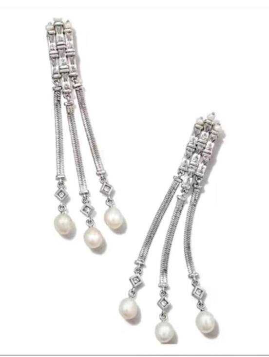 Kendra Scott Jewelry - 🆕✨KENDRA SCOTT "GRACIE" LINEAR PEARL CRYSTALS EARPOST DROP EARRINGS